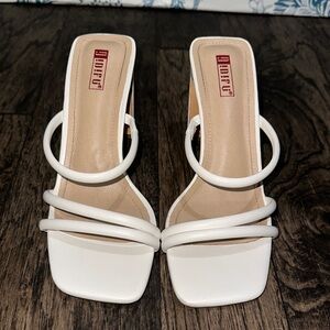 White Strappy Women's Heels